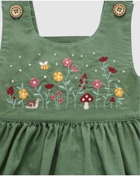 Purebaby - Embroidered Corduroy Pinnie -Kids-Babies