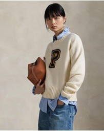 Polo Ralph Lauren - P-Logo Wool-Blend Crewneck Sweater - ICONIC EXCLUSIVE