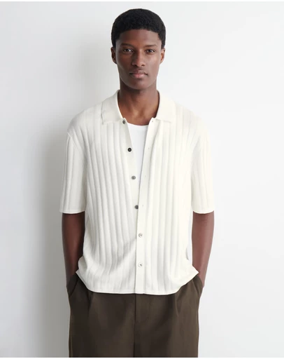 COS - Ribbed-Knit Cotton Shirt
