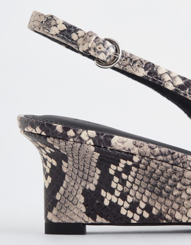 & Other Stories - Leather Wedge Slingback Pumps