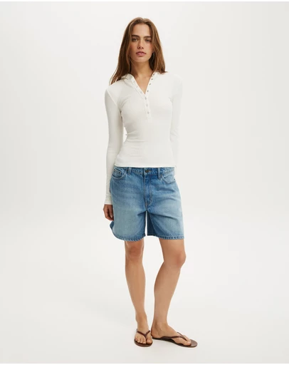Cotton On - Hooded Blake Henley LS Top