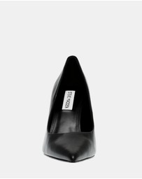 Steve Madden - Can-Do Black Leather Heels
