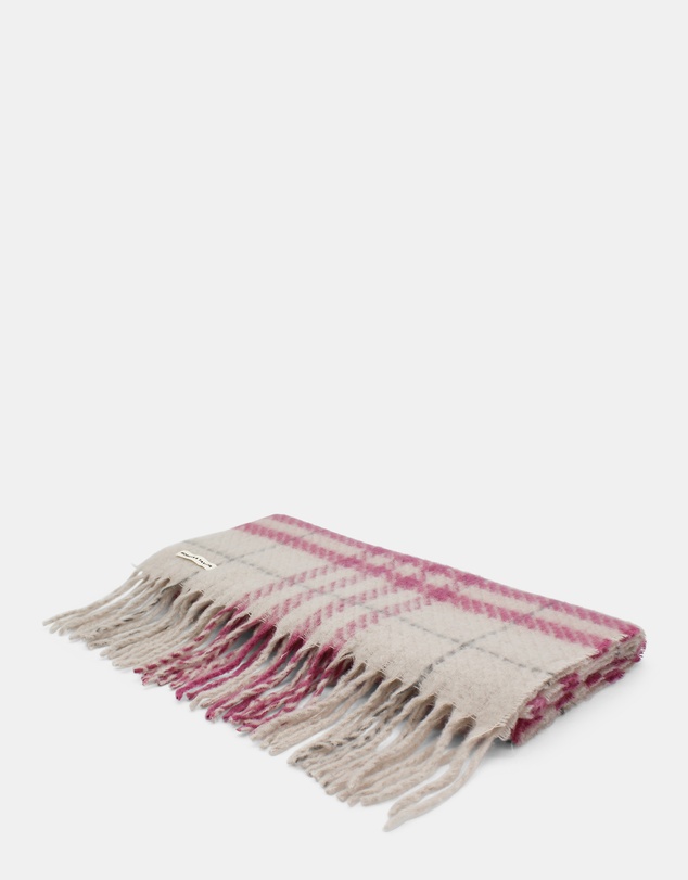 Morgan & Taylor - Hallie Scarf in Pink & Beige Check