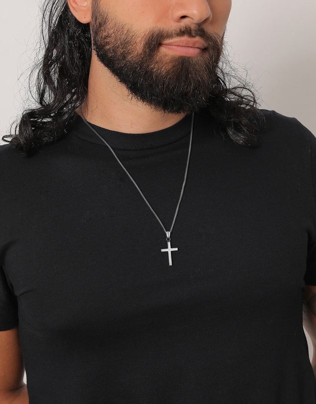 Kuzzoi - ICONIC EXCLUSIVE - Pendants Men Cross Pendant Religion Basic in 925 sterling silver