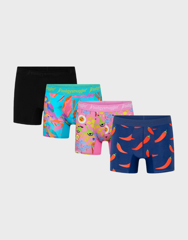 Budgy Smuggler - Men's Underwear Trunks 4 Pack in Spring Fling