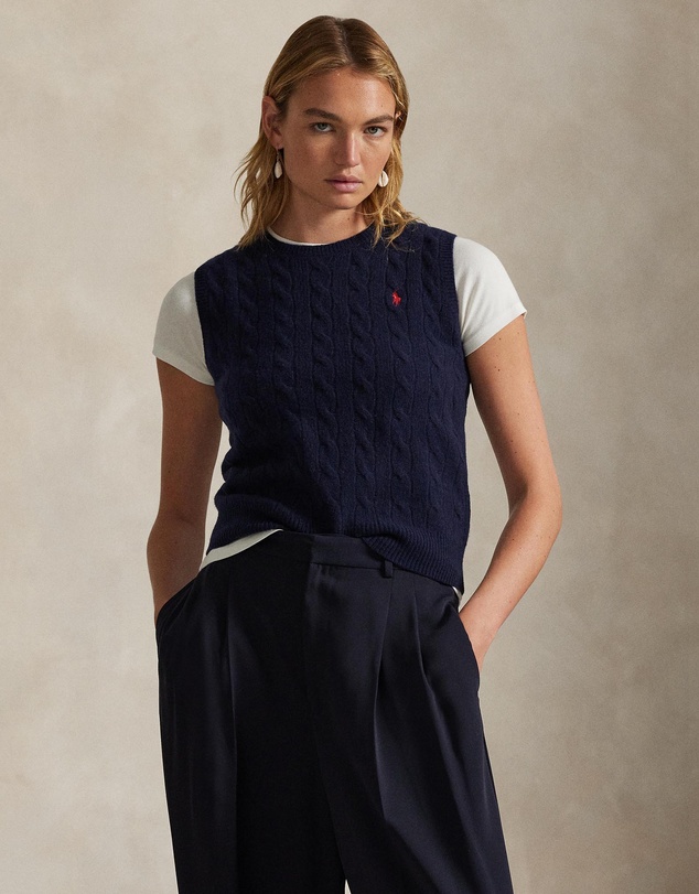 Polo Ralph Lauren - Cable-Knit Wool-Cashmere Sweater Vest