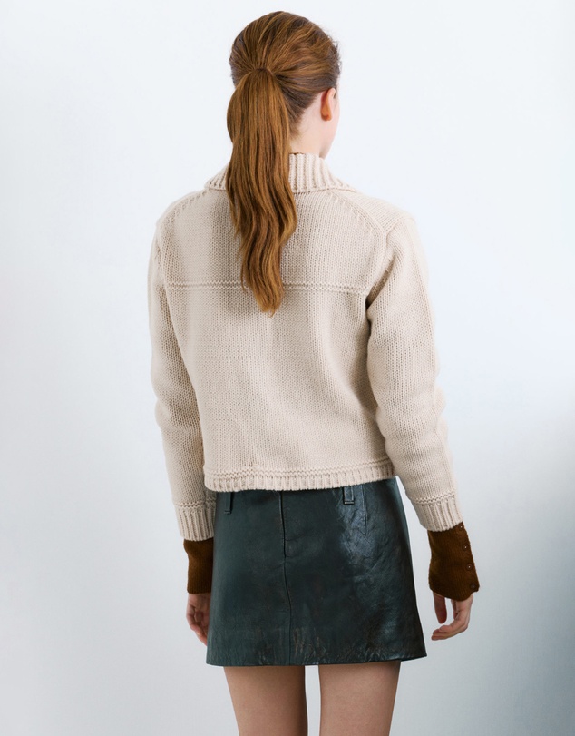 M.N.G - Cardigan Jacket With Shirt Collar