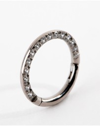 Lovisa - Titanium Cubic Zirconia Clicker Ring