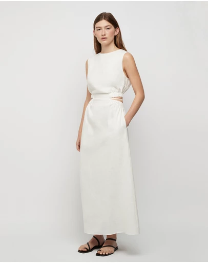 FRIEND of AUDREY - The Linen Waist Tie Dress
