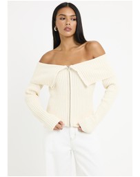 Subtitled - Paloma Zip Off Shoulder Top