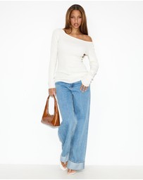 Dazie - Negroni Asymmetrical Knit Top