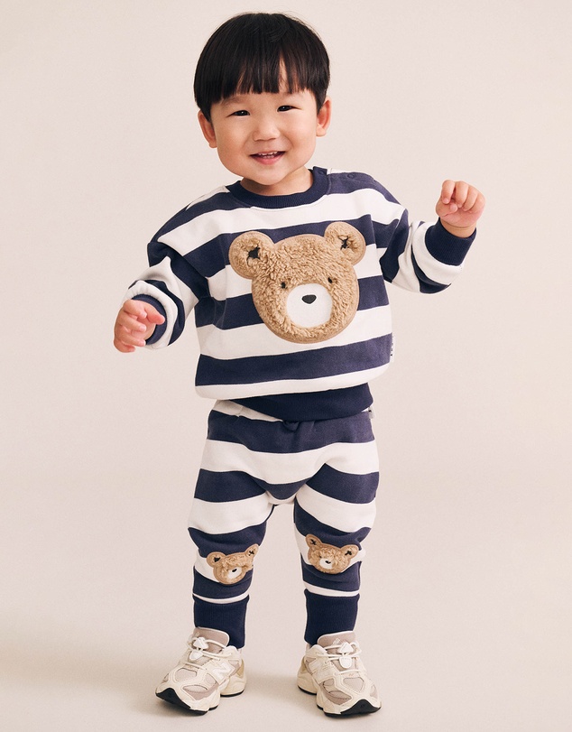 Huxbaby - Furry Huxbear Stripe Sweatshirt - Babies-Kids