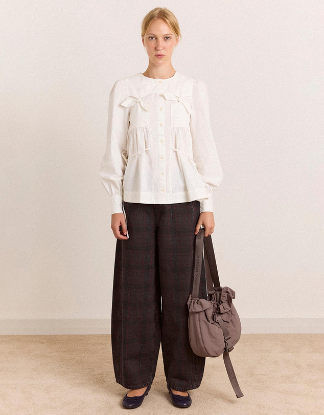 Damson Madder - Lettie Bow Detail Blouse