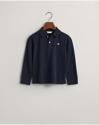 Gant - Kids Shield Long Sleeve Piqué Polo Shirt