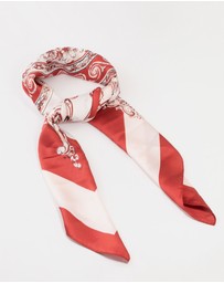 Lovisa - Red & White Regal Print Fabric Scarf