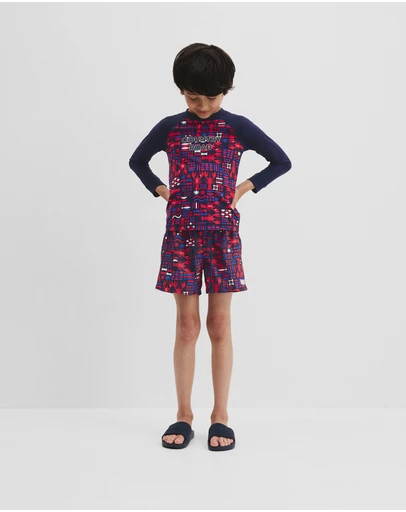 Country Road - Lobster Geometric Rash Vest