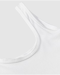 Passionata - Kate Ribbed Cotton & Modal Scoop Neck Tank Top