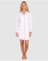 Sant And Abel - Women's Pink Palm Tree Night Shirt