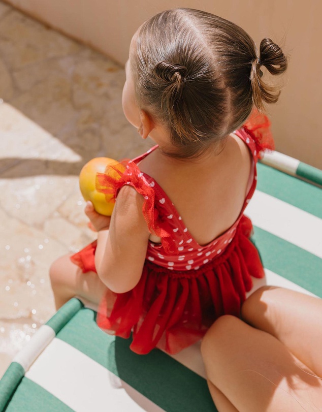 Huxbaby - I Heart You Polka Dot Tulle Swimsuit - ICONIC EXCLUSIVE - Babies-Kids