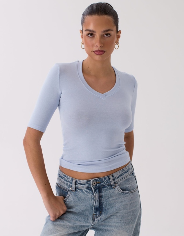Style Addict - Tess Top - Baby Blue