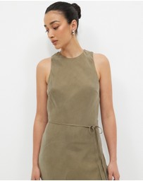 Calli - Cupro Crew Neck Dress