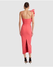 Romance by Honey and Beau - Trevia Shoulder Frill Dress