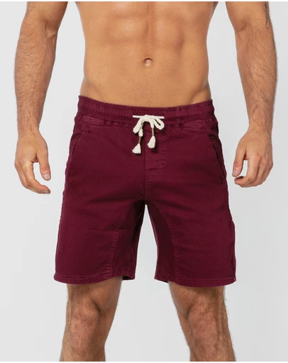 ONEBYONE - Hudson Maroon Shorts