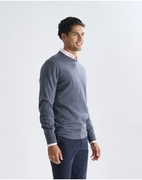 3 Wise Men - 3 Wise Men Driver Crew Neck Merino Knit - Charcoal