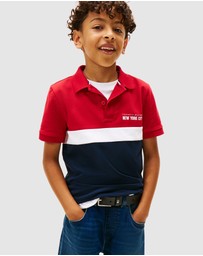 Tommy Hilfiger - Regular Fit Colour-Blocked Pique Polo Shirt - Kids