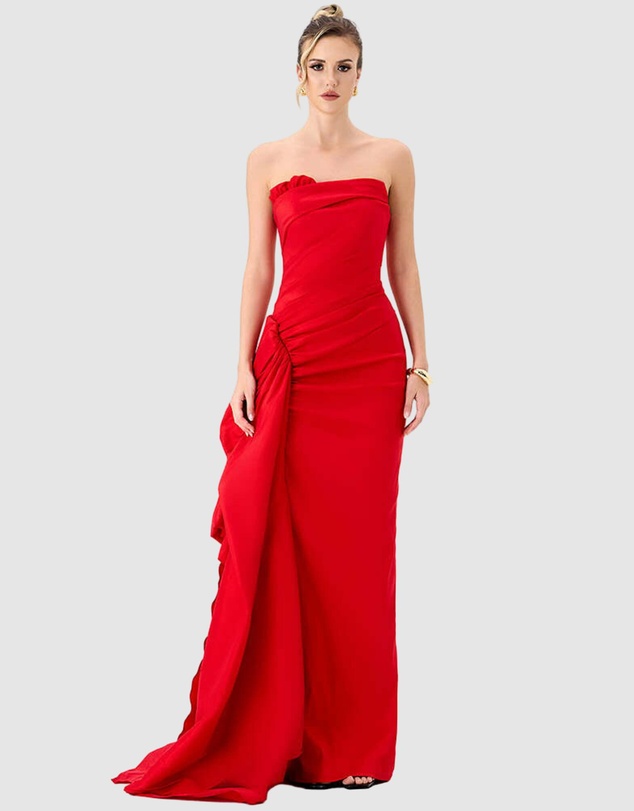 Bariano - Kerry Pleated Sash Gown