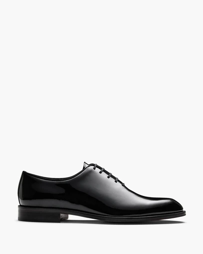 Aquila - D'ORO Collection - Simmons Patent Black Oxford Shoes