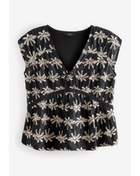 NEXT - Broderie Short Sleeve Top