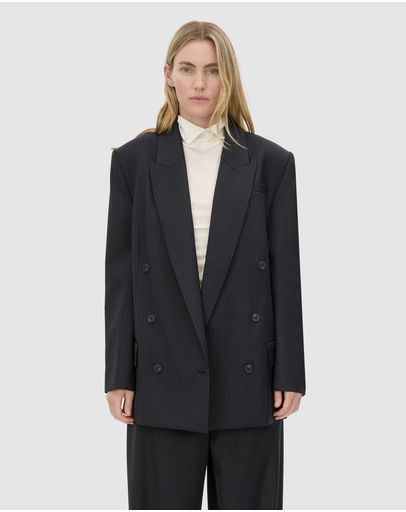 Navy Pinstripe