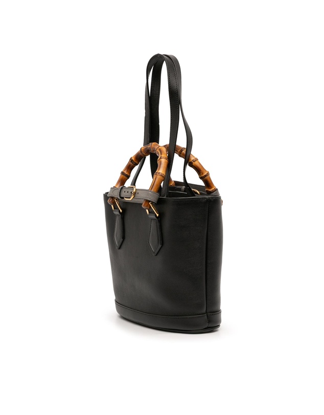Pre-Loved by Azura Reborn - Pre-Loved Small Calfskin Bamboo Diana Convertible Bucket Bag