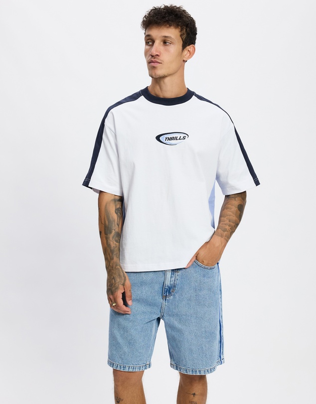 Thrills - Fusion Panel Box Fit Oversize Cropped Tee