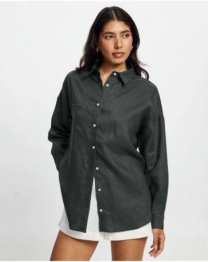 White By FTL - Nami Linen Shirt