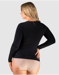 B Free Intimate Apparel - Superfine﻿ 100% Cotton Long Sleeve Top - 2 Pack