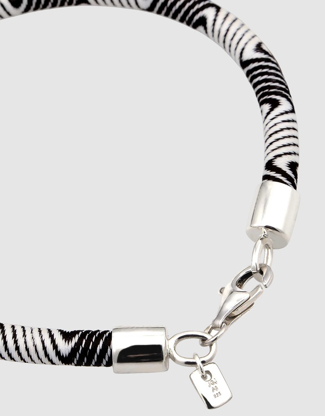 Kuzzoi - ICONIC EXCLUSIVE - Nylon Sailing Rope Bracelet in 925 Sterling Silver