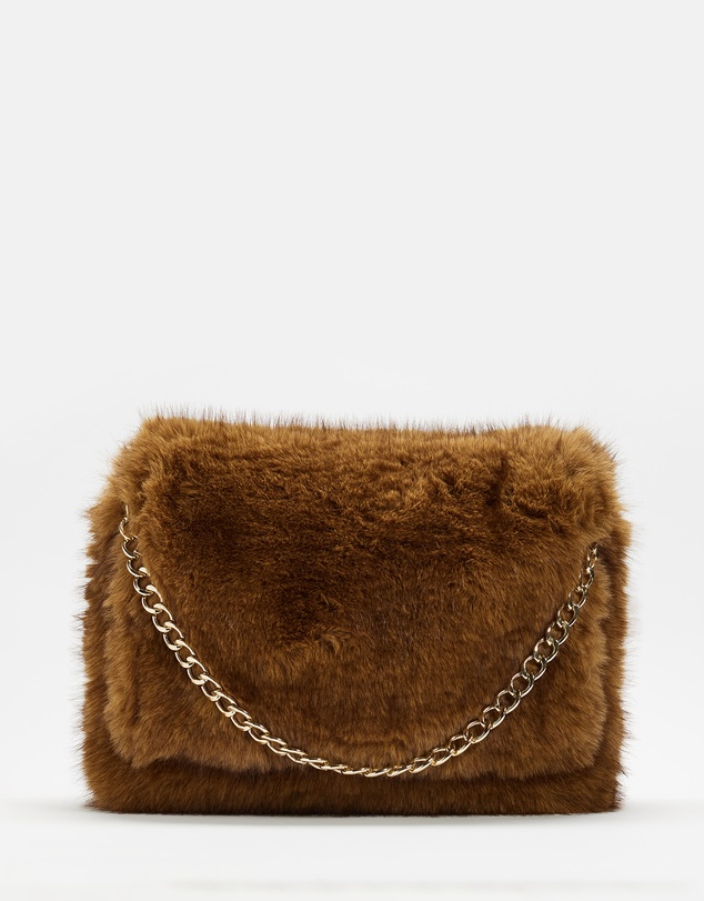 Lindsay Nicholas New York - Arlo Faux Fur Bag in Mink