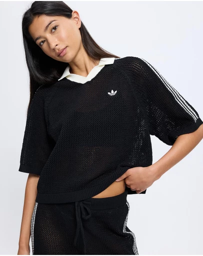 adidas Originals - Knitted Crochet Polo