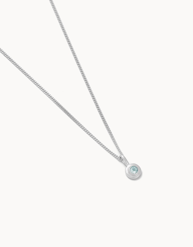 Kirstin Ash - Birthstone Necklace March Aquamarine