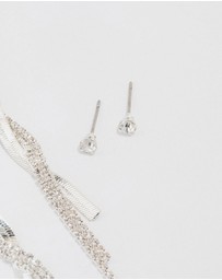 Lovisa - Silver Studs & Drop Cup Chain Earrings Multipack
