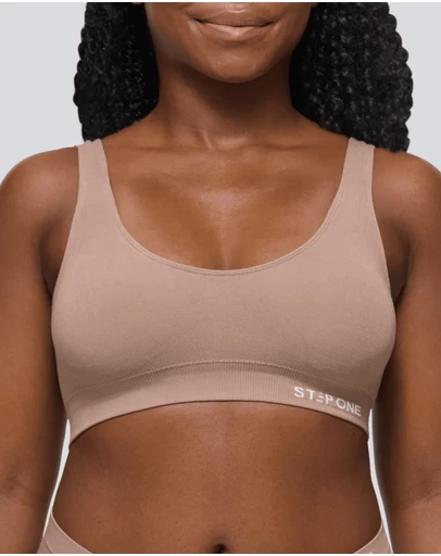 STEP ONE - Women's SmoothFit Padded Bra - Ash Brown