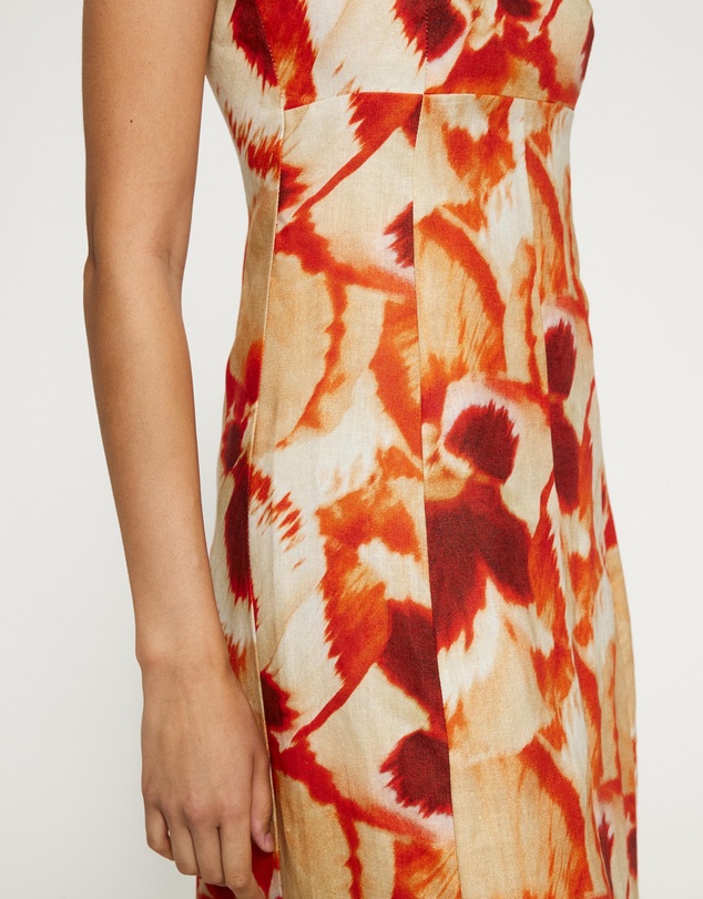 Lover - Tacita Linen Midi Dress