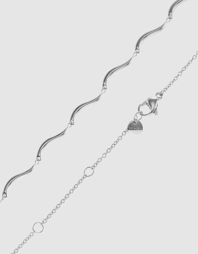 Skagen - Essential Waves Silver Tone Necklace