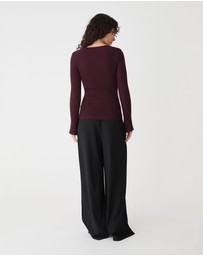 Forcast - Zahlia Square Neck Rib Knit
