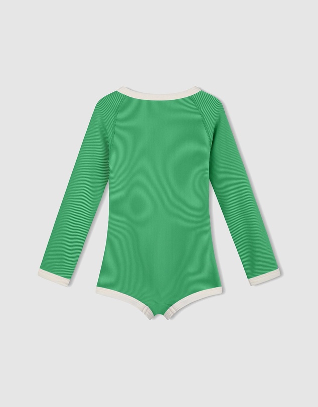 Zulu & Zephyr Mini - Mini Stripe Rib Rashie Onesie - Kids