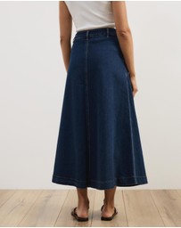Atmos&Here - Aston Denim Midi Skirt