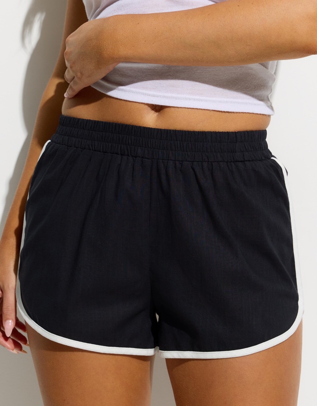 Dazie - Baywatch Contrast Cotton Blend Shorts
