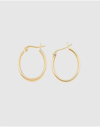 Ichu - Minimalist Hoops Earrings Gold 16mm